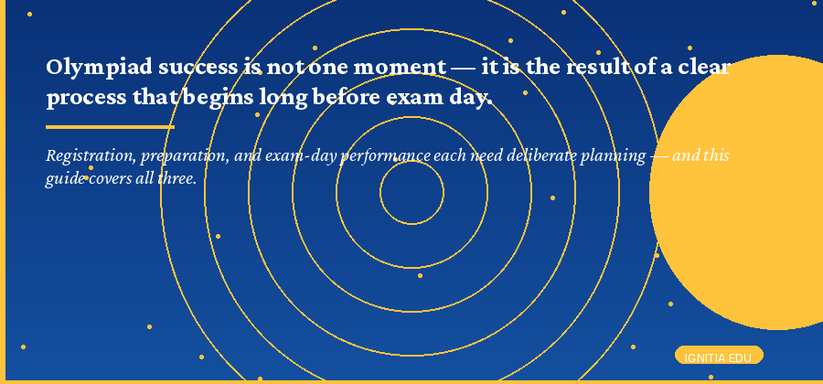 Student successfully registering for and preparing to succeed in an olympiad exam in India