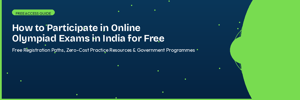 Student preparing for online olympiad exams using free digital resources