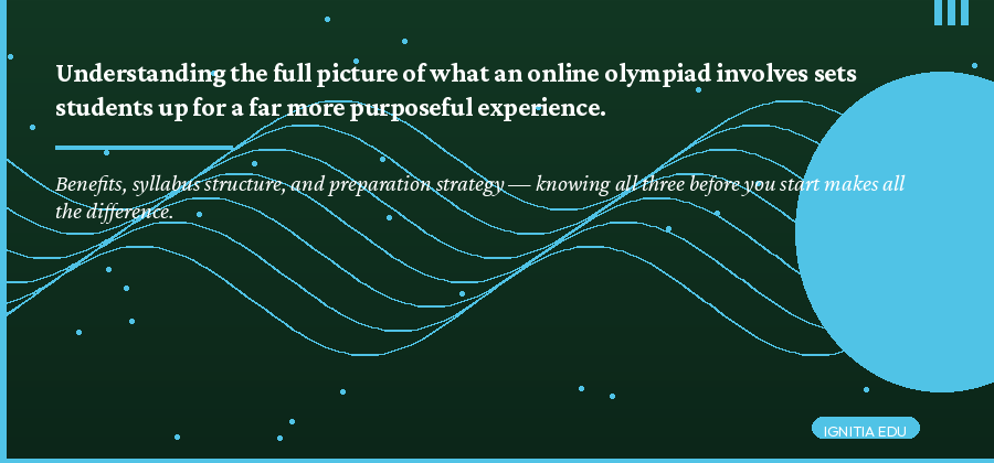 Student learning about olympiad benefits, syllabus, and preparation online